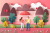 وکتور EPS لایه باز طرح گرافیکی و کاغذی مناسب روز ولنتاین شامل زن و مرد چتر به دست در پارک